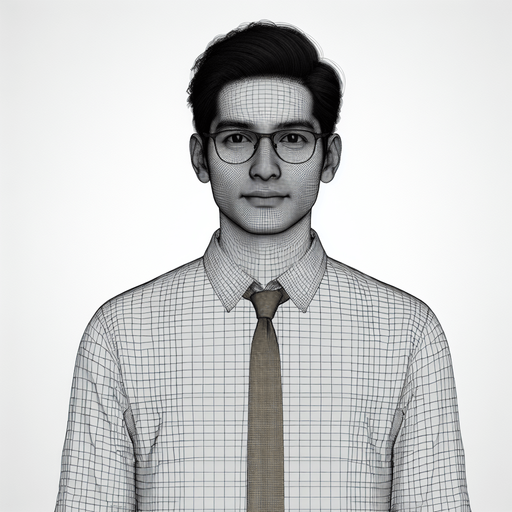 Man with glasses.
Single Game Texture. In-Game asset. 2d. Blank background. High contrast. No shadows.