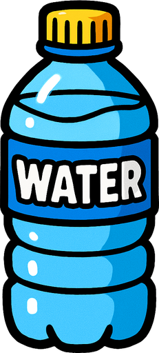 Bottle a water.
In-Game asset.  2d.  High contrast.  No shadows