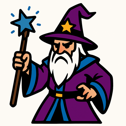 Büyücü.
In-Game asset.  2d.  High contrast.  No shadows