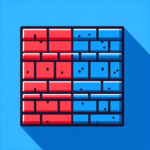 wall red and blu.
Single Game Texture.  In-Game asset.  2d.  Blank background.  High contrast.  No shadows