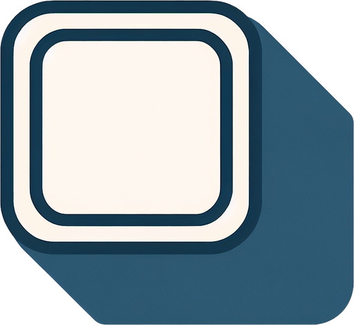 Single white square. Round corners. Vector. Simple details. Flat shaded. No shadows. No outlines.