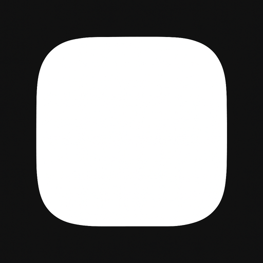 White, rounded square, simple.
In-Game asset.  2d.  High contrast.  No shadows