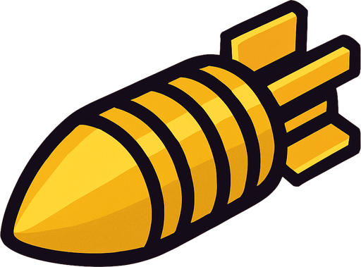 tank mermisi.
In-Game asset.  2d.  High contrast.  No shadows
