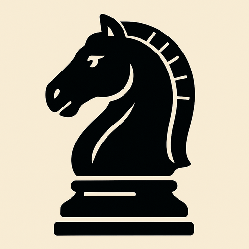 Chess black knight.
In-Game asset.  2d.  High contrast.  No shadows