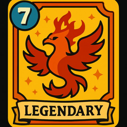 legendary card.
In-Game asset.  2d.  High contrast.  No shadows