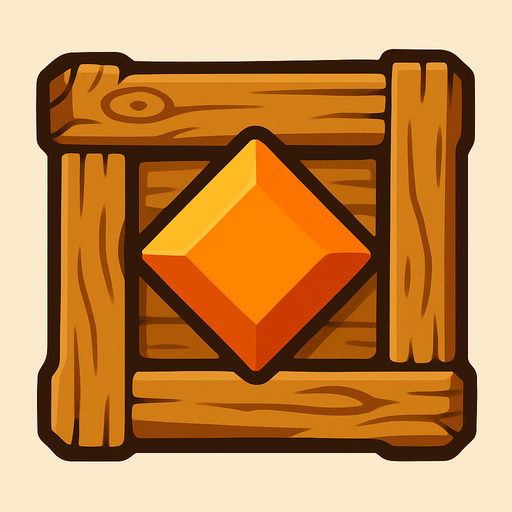 make wood for blocked gem.
In-Game asset.  2d.  High contrast.  No shadows