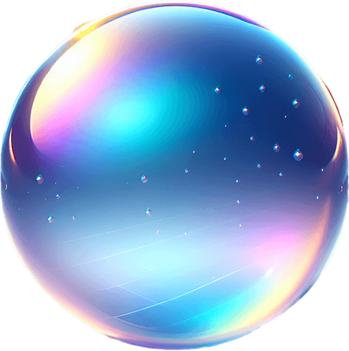 A bubble.
Single Game Texture.  In-Game asset.  No shadows