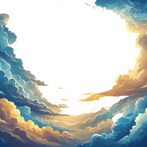 heaven background.
Single Game Texture. In-Game asset. 2d. Blank background. High contrast. No shadows.