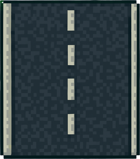 Road tile 2d pixilated topdown.
In-Game asset.  2d.  High contrast.  No shadows
