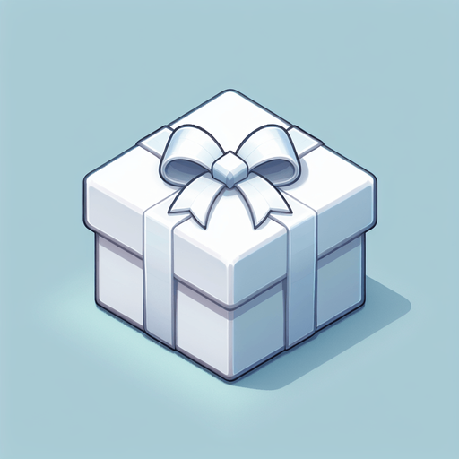 top face of a white gift.
Single Game Texture. In-Game asset. 2d. Blank background. High contrast. No shadows.