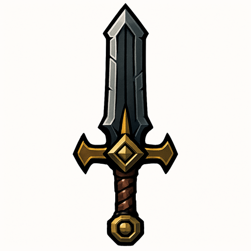espada de guerra.
In-Game asset.  2d.  High contrast.  No shadows