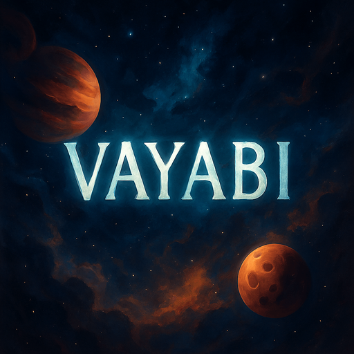 Space and planets view in Fantasy Art that wrote VAYABİ