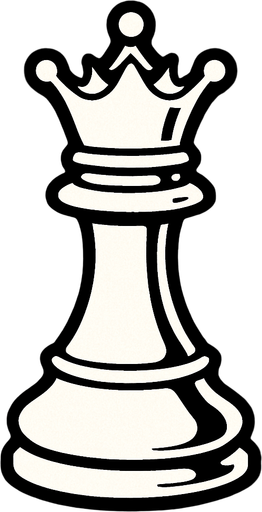 White Queen Chess.
In-Game asset.  2d.  High contrast.  No shadows