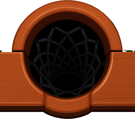 3D Billiard circle pocket web from top.
In-Game asset.  High contrast.  No shadows. 3D