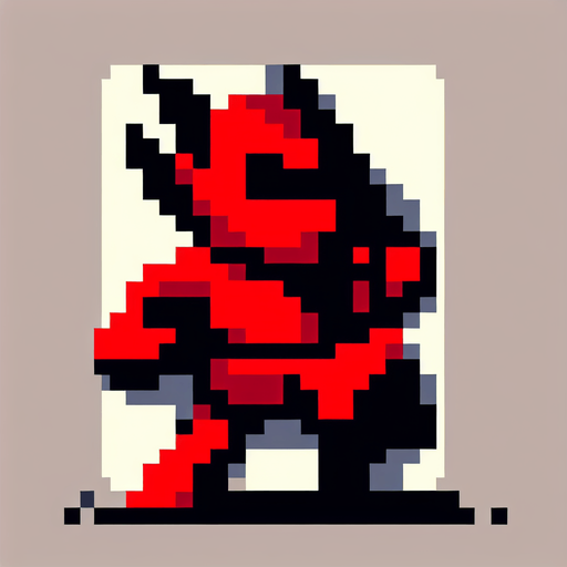 Pixel art in SNES Castlevania style. Red goblin Single Game Texture. In-Game asset. 2d. Blank background. High contrast. No shadows. Pixel art in SNES Castlevania style. Red goblin