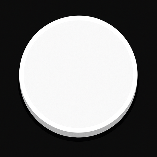 Beyaz 3d daire.
In-Game asset.  2d.  High contrast.  No shadows