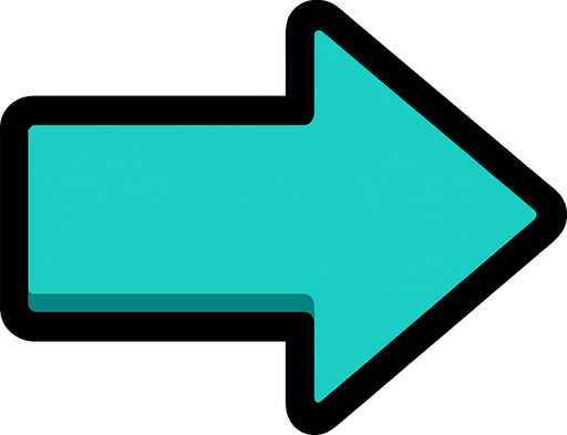 Flecha hacia la derecha.
In-Game asset.  2d.  High contrast.  No shadows