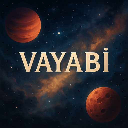 Space and planets view in Fantasy Art that wrote VAYABİ