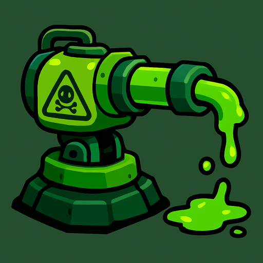 Acid turret.
In-Game asset.  2d.  High contrast.  No shadows
