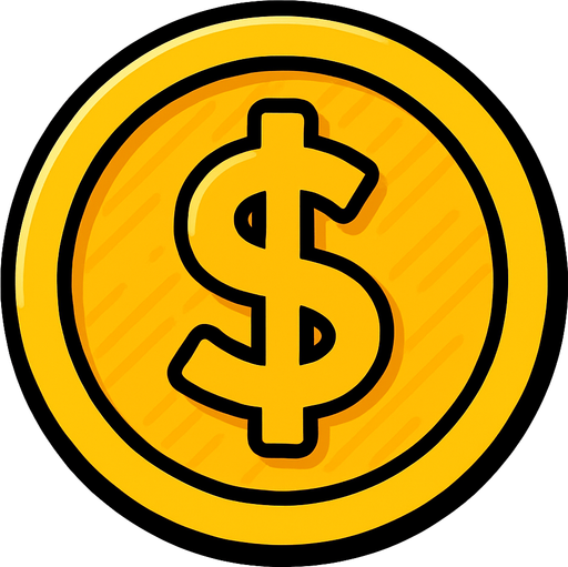 coin.
In-Game asset.  2d.  High contrast.  No shadows