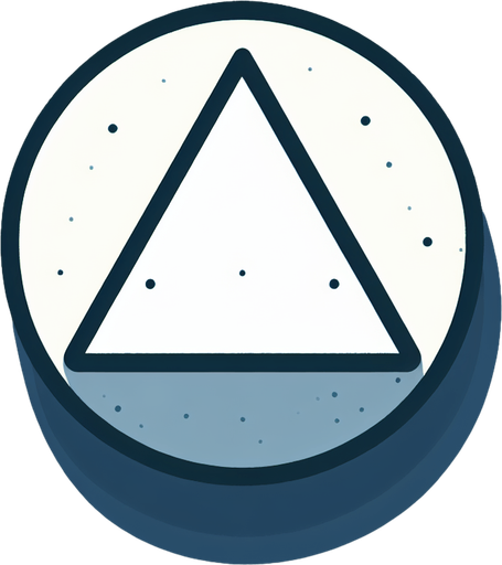 cartoon white triangle.
Single Game Texture. In-Game asset. 2d. Blank background. High contrast. No shadows.