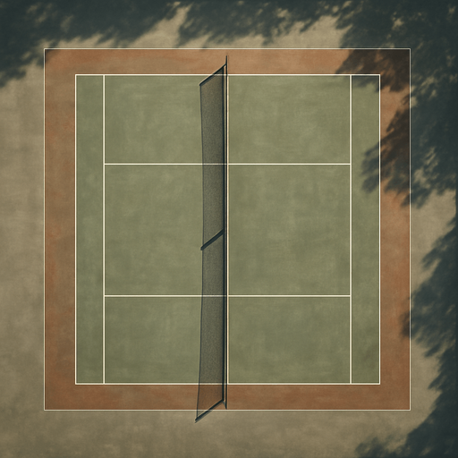 Photorealistic tenniscourt from drone view