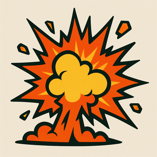 a explosion.
In-Game asset.  2d.  High contrast.  No shadows