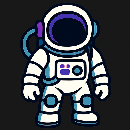 Create astronaut.
In-Game asset.  2d.  High contrast.  No shadows