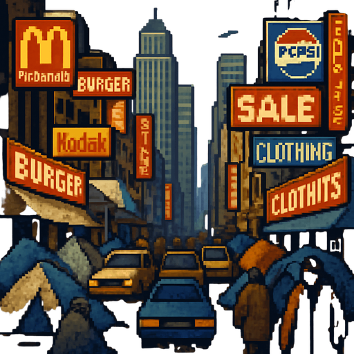 make pixelated, add homeless with tents