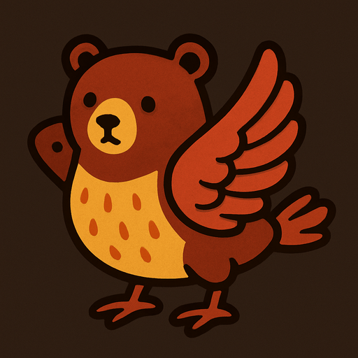 2d bird bear.
In-Game asset.  2d.  High contrast.  No shadows