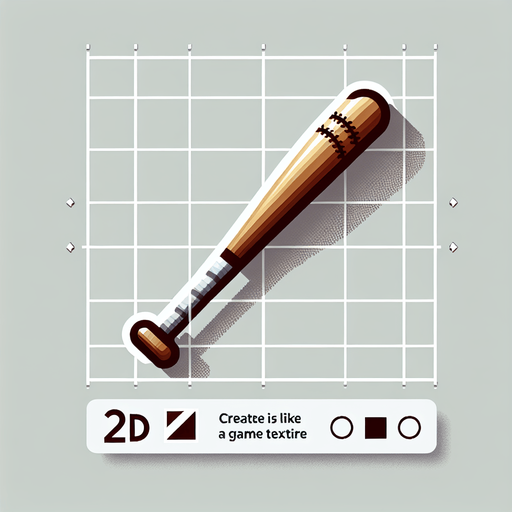 a baseball bat.
Single Game Texture.  In-Game asset.  2d.  Blank background.  High contrast.  No shadows