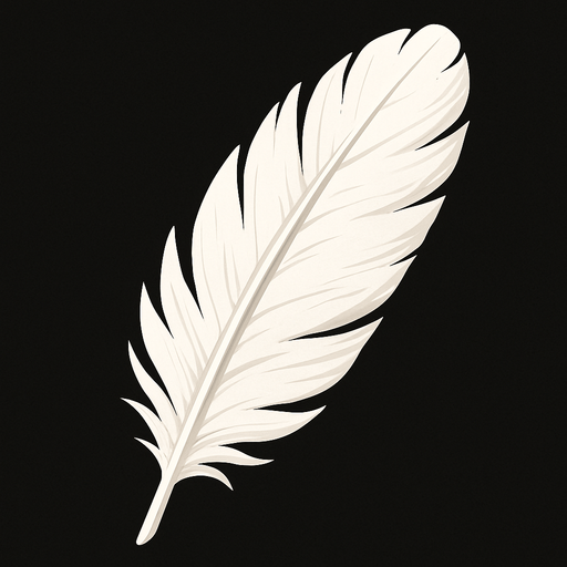 beyaz kaz tüyü..
In-Game asset.  2d.  High contrast.  No shadows