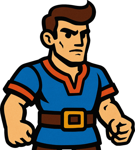 Karekter insan.
In-Game asset.  2d.  High contrast.  No shadows