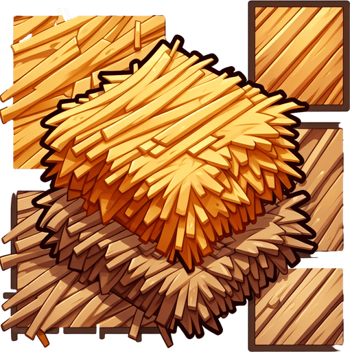 cartoo brown straw lines.
Single Game Texture.  In-Game asset.  2d.  Blank background.  High contrast.  No shadows