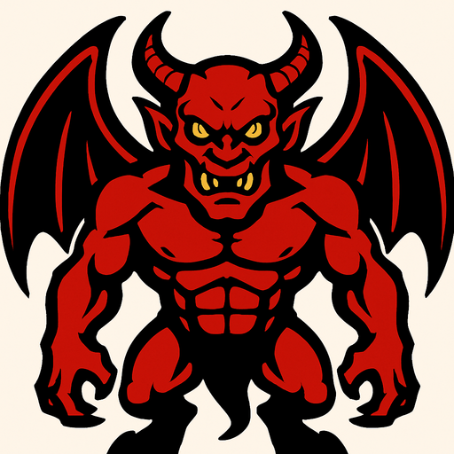 demon.
In-Game asset.  2d.  High contrast.  No shadows