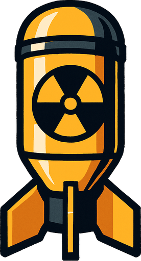 bomba nuclear.
In-Game asset.  2d.  High contrast.  No shadows