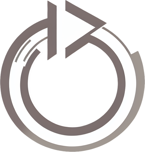 thin white counterclockwise rotating arrow