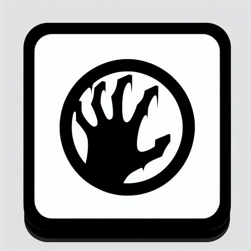 Fear icon, horror game Single Game Texture. In-Game asset. 2d. Blank background. High contrast. No shadows.