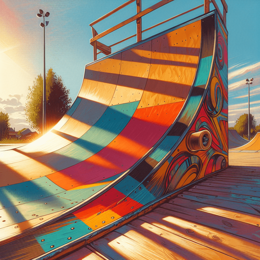 Skateboard ramp side view