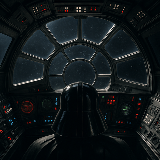 Photorealistic Dart Vader's TIE FIGHTER COCPIT INSIDE VIEW