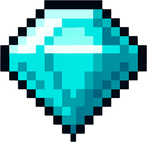 2d pixel bir elmas.
In-Game asset.  2d.  High contrast.  No shadows