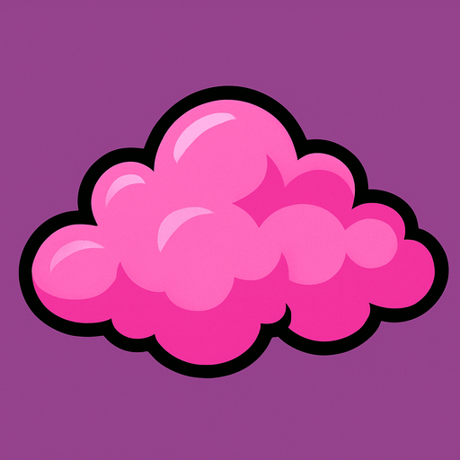 cloud pink.
In-Game asset.  2d.  High contrast.  No shadows