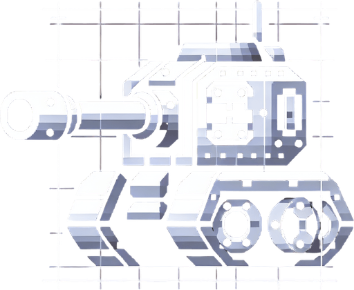A turret.
Single Game Texture. In-Game asset. 2d. Blank background. High contrast. No shadows.