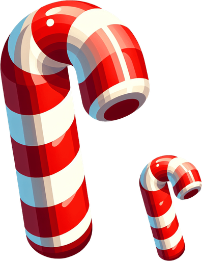 candy cane.
Single Game Texture. In-Game asset. 2d. Blank background. High contrast. No shadows.