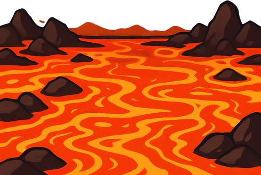 A area filled with lava and a sky two it’s still pretty vibrant but make sure it can loop without looking bad.
In-Game asset.  2d.  High contrast.  No shadows