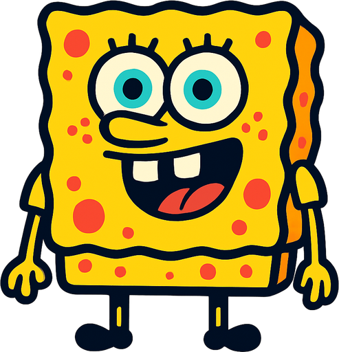 sungerbob benzerı ama aynısı degıl.
In-Game asset.  2d.  High contrast.  No shadows