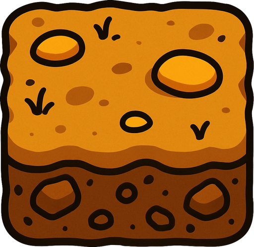 Bir dirt tasarla.
In-Game asset.  2d.  High contrast.  No shadows