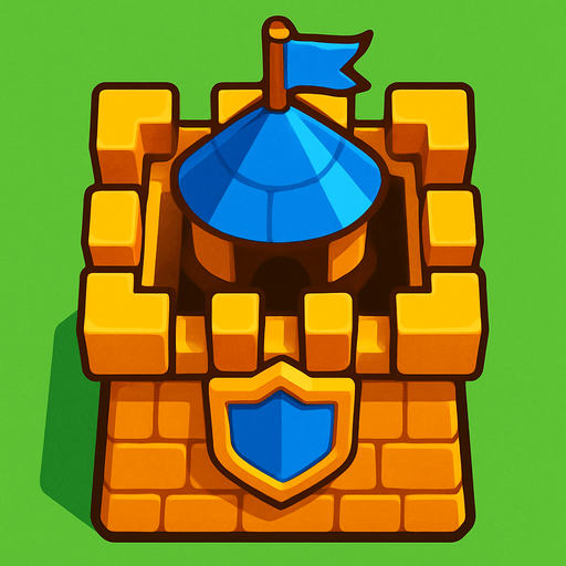 Tam yukarıdan bakılan bir kule clash royaledeki gibi.
In-Game asset.  2d.  High contrast.  No shadows