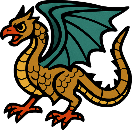 2d bird dragon.
In-Game asset.  2d.  High contrast.  No shadows
