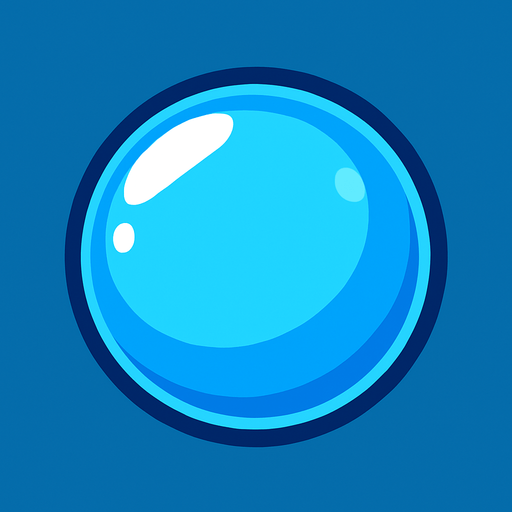 blue buble.
In-Game asset.  2d.  High contrast.  No shadows